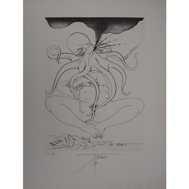 Pierre-Yves Tremois, Gorgote: Woman Captured by a Woman, Original Etching For Sale - Image 8 of 8