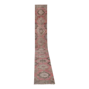1960s Turkish Oushak Extra Long and Wide Runner - Stair Tread 2'8'' X 24'5''