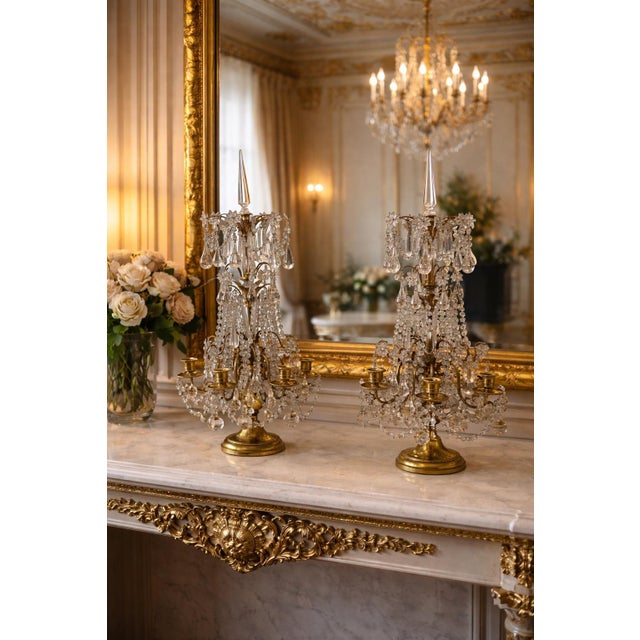 Antique Louis XVI Girandoles, 1890, Set of 2 For Sale - Image 14 of 15