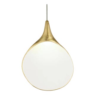 Ceramic Pendant Light, Gold, Large - Stillabunt by Oggetti For Sale