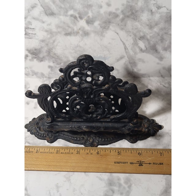 1940s Victorian Cast Iron Letter Holder For Sale - Image 16 of 16