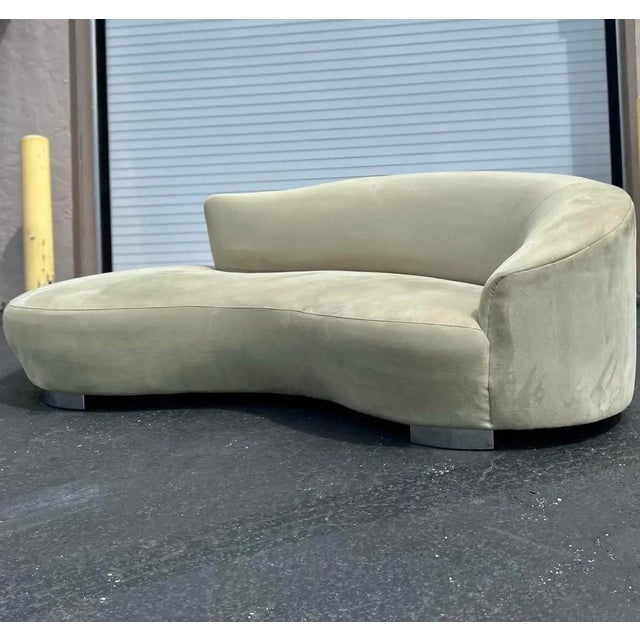 Mid-Century Modern Vintage Modern Cloud Sofa in Soft Sage | Vladimir Kagan for Wieman Style For Sale - Image 3 of 12