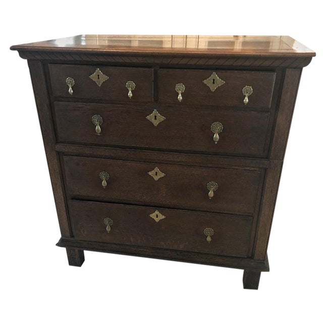 English Antique Walnut Chest Of Drawers Chairish