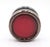 This vintage dummy door knob set includes one pewter finish brass door knob with a red enamel center and one black finish...