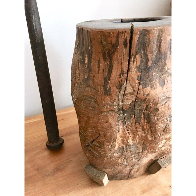 18th Century French Chestnut Mortar & Pestle For Sale - Image 4 of 6