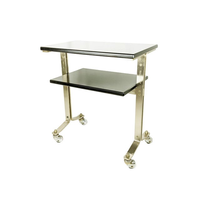 Giulio Moscatelli Brushed Steel & Stained Wood attributed to Giulio Moscatelli for Formanova, Italy, 1960s, Set of 2 For Sale - Image 4 of 18