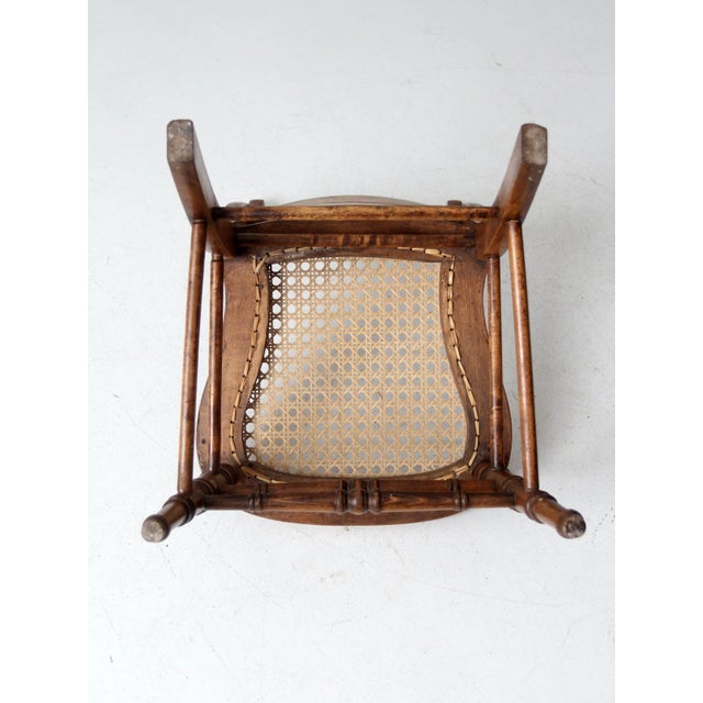Vintage Cane Seat Chair For Sale - Image 9 of 9