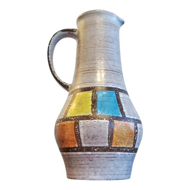 Early 60s Jasba Keramik Pitcher Vase Nr. 1207/25 For Sale
