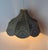 Italian Hand-Sewn Celadon Green Suede Pendant Lamp with Sculptural Flower, 1970s For Sale - Image 3 of 16