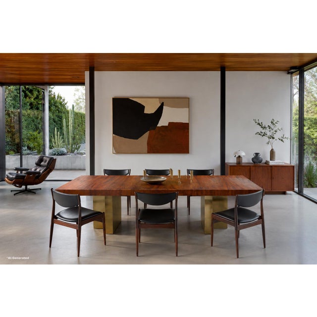 Mid-century modern expanding walnut dining table designed by the legendary Milo Baughman for Thayer Coggin, United States,...