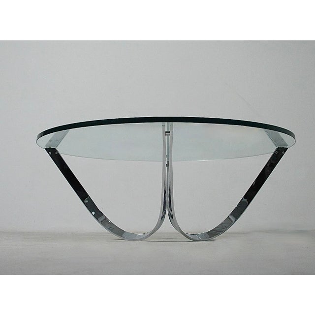 Mid-Century Modern Steel and Glass Coffee Table by Werner Lindner for Bacher, 1970s For Sale - Image 3 of 14