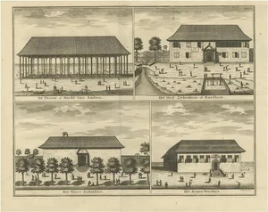 Valentijn, Four Views of Ambon II, 1726, Paper