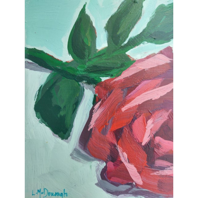 "Being Single" Original Floral Still Life Acrylic Painting by Linda McDonough For Sale In Naples, FL - Image 6 of 10