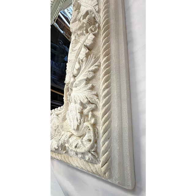 Mid Century Large Coastal Wall Mirror With Monkey and Palm Leaf Motifs For Sale - Image 14 of 18