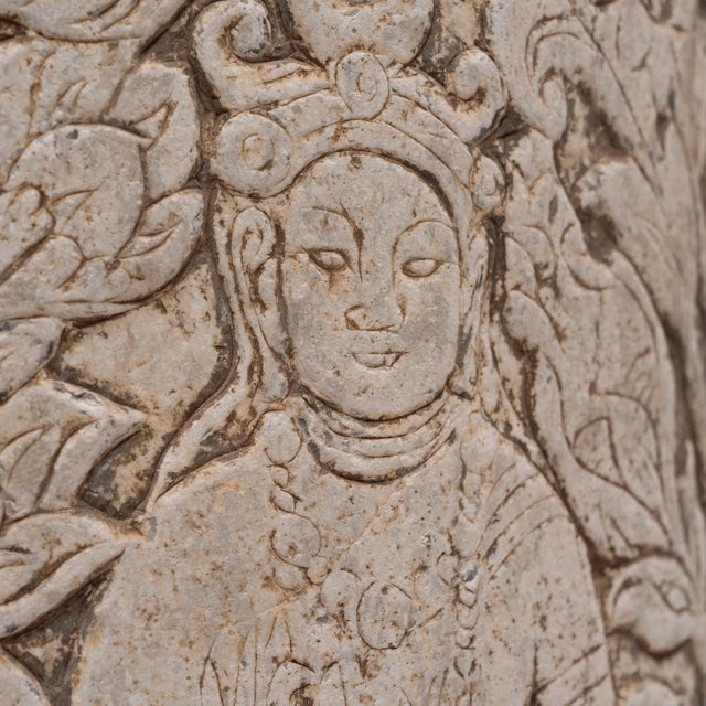 Stone Chinese Engraved Textile Printing Stone, C. 1850 For Sale - Image 7 of 9