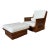 Vintage Cane Chair and Ottoman Set For Sale