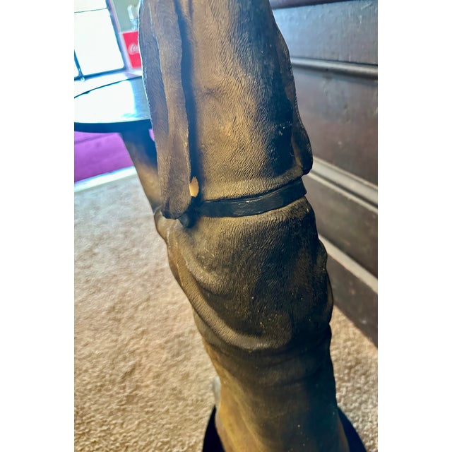 Chocolate 1990s Bombay Sir Hawthorne Hound Dog Butler Serving Tray Table For Sale - Image 8 of 8