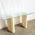 Vintage Glass Top Travertine Pedestal Console Table For Sale In Miami - Image 6 of 12