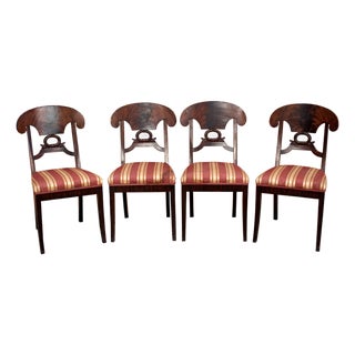 19th Century Biedermeier Chairs, Set of 4 For Sale