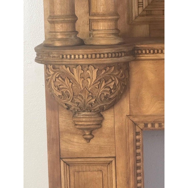Antique Continental Architectural Wood Fireplace Mantel, 19th Century For Sale - Image 11 of 15
