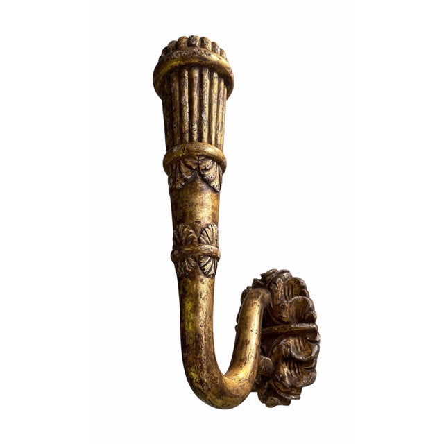18th C Style Italian Giltwood Candle Light Wall Sconce. 1 of 2 Available.