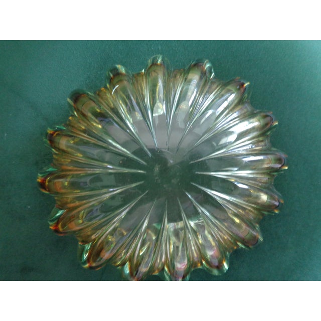 Vintage Murano Style Glass Bowl For Sale - Image 4 of 4