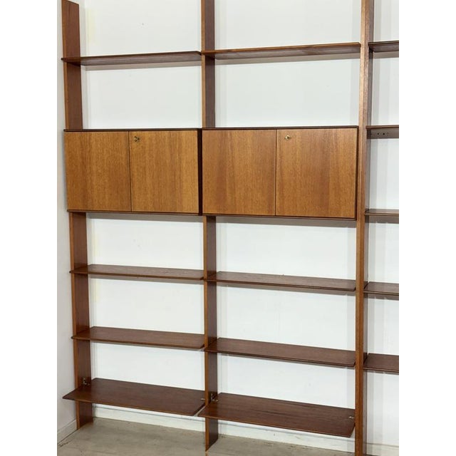 Mid-Century Modern Modular Wall Shelf in Teak by Interna-Peter Pedrides, 1960s For Sale - Image 3 of 18