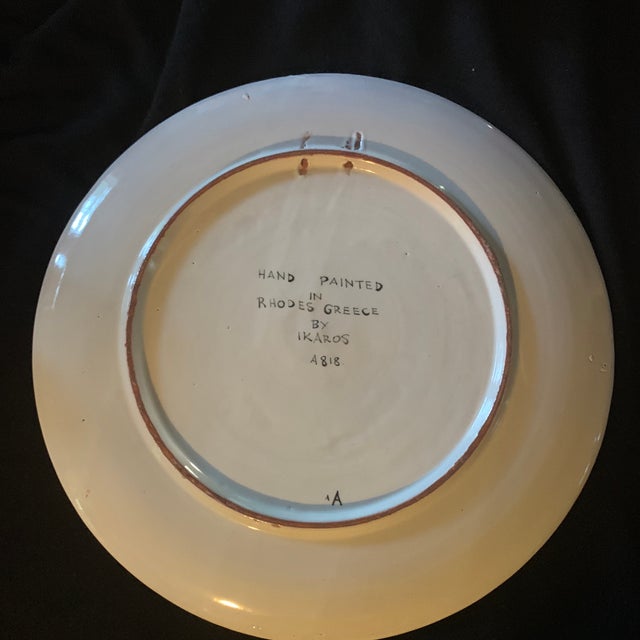 Ikaros Rhodes Greece Pottery Plate Chairish
