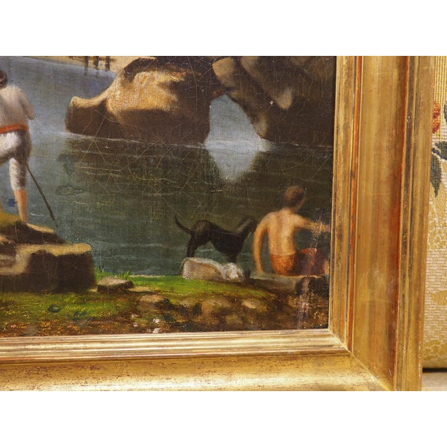 18th Century French Port Scene Oil Painting From Provence For Sale In Dallas - Image 6 of 12