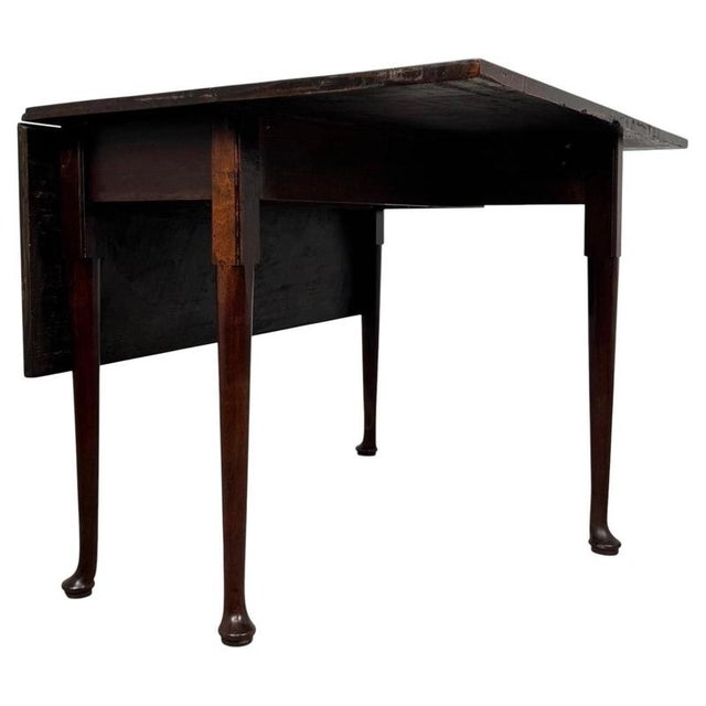 18th Century Antique English Walnut Drop-Leaf Gateleg Table For Sale - Image 9 of 13
