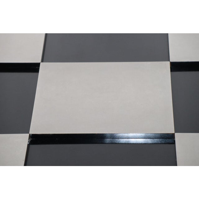 Vintage Coffee Table in Lacquered Wood and Aluminum, 1970s For Sale - Image 9 of 16