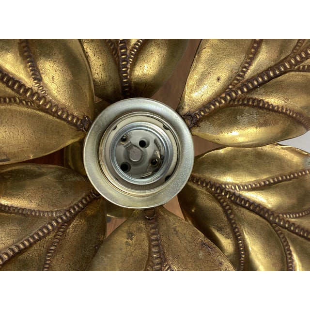 Flower Wall Sconce attributed to Willy Daro for Massive, 1970s For Sale - Image 12 of 14