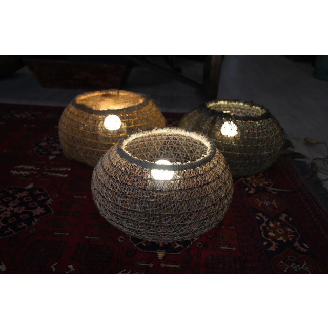 1940s 1940s Portuguese Lobster Traps Converted Into Lamps, Set of Three (3) For Sale - Image 5 of 12