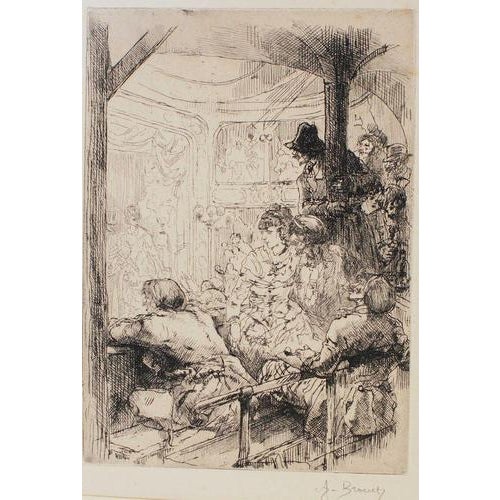 Etching on paper. Hand signed. Matted: 49 x 34 cm Very good condition. Auguste Brouet was a French etcher and book...