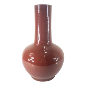 18th Century Chinese Red Flambe Sang De Boeuf Ox-Blood Glazed Vase
