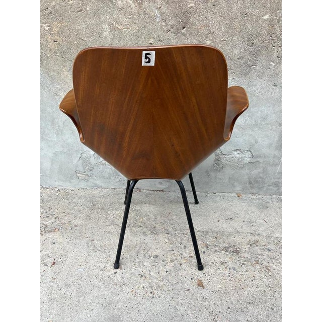 Model Medea Chairs with Armrest by Vittorio Nobili for Medea, 1950s, Set of 6 For Sale - Image 9 of 16