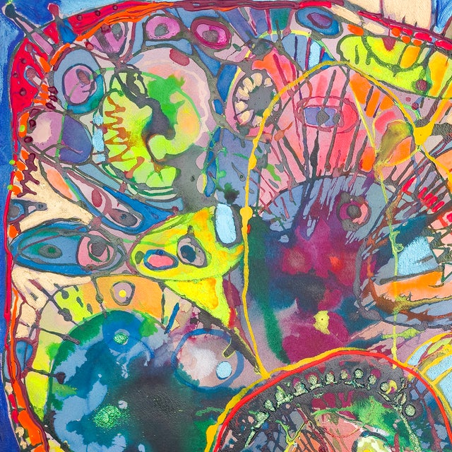 Abstract Space Odyssey: Wheel of Time - Fran Bull, C. 1990s For Sale - Image 3 of 8