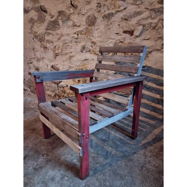 French Lounge Chairs in Beech and Chestnut, 1930s, Set of 5 For Sale - Image 9 of 18