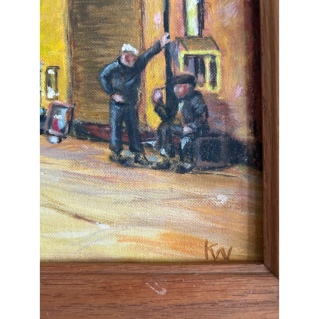 Vintage Oil Painting on Canvas of Quayside, St. Ives, England For Sale In Philadelphia - Image 6 of 7