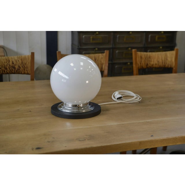 Art Deco Moon Table Lamp, 1930s, in Very Good conditions. Designed 1920 to 1949 European Plug (up to 250V).The wiring of...