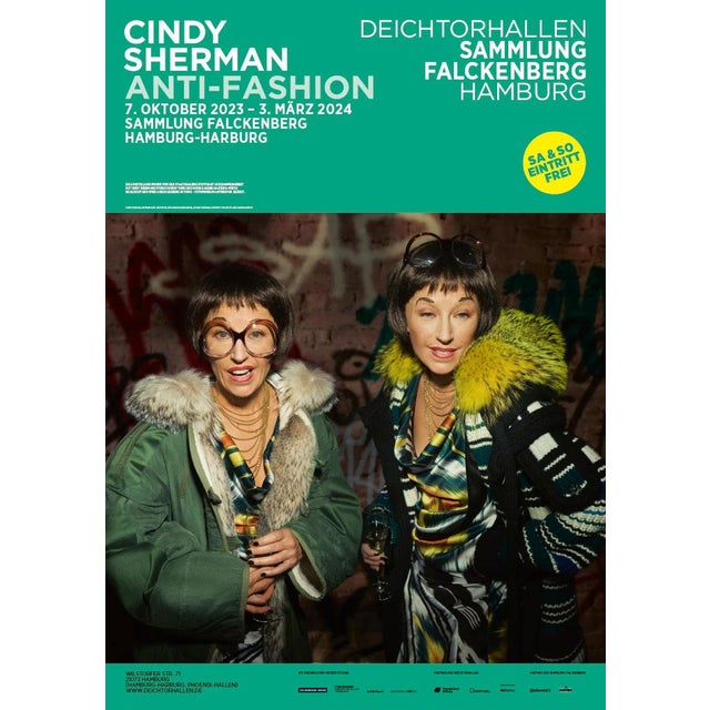 Cindy Sherman Anti Fashion Official Exhibition Poster Dimensions: 23,3 x 33,1 in / 59,4 x 84,1 cm Sold unframed