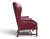 Baker Furniture Company Vintage Burgundy Leather Wingback Chair With Brass Nailhead Trim by Baker For Sale - Image 4 of 18
