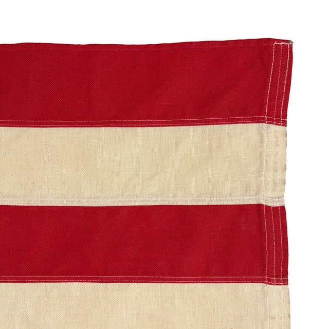 Late 20th Century Vintage Cotton American Flag With Sewn Stars For Sale - Image 5 of 6