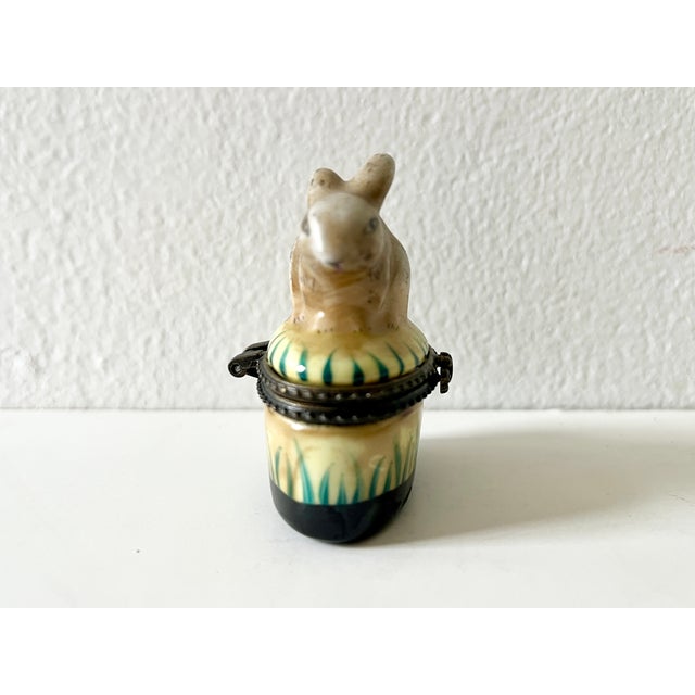 French HandPainted Porcelain Bunny Rabbit LimogesStyle Box Chairish