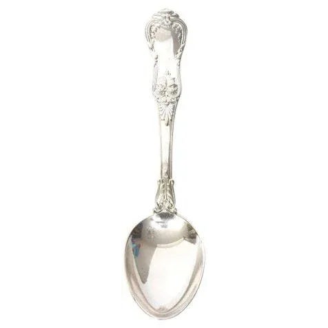 Silver Tiffany & Co. Silver-Plate Floral Serving Spoon For Sale - Image 8 of 9