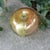 Stunning vintage Italian Murano art glass apple with gold flecks attributed to Alfredo Barbini. Excellent vintage condition