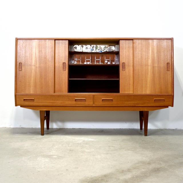 Westergaards Møbelfabrik Teak Model #29 Tall Sideboard / Highboard Attributed to Børge Dam For Sale - Image 14 of 17