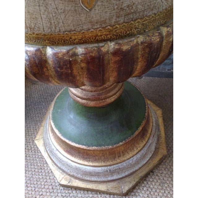 Gilt Wood Florentine Italian Venetian Urn Style Pedestal Cabinet Circa 1940's For Sale - Image 9 of 9