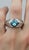Not Yet Made - Made To Order Square-Cut Blue Topaz Architectural Silver Cocktail Ring, Size 7.5 For Sale - Image 5 of 8
