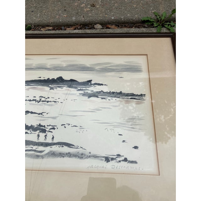 Original approx 10 x 13 etching on paper Pencil signed & numbered 50/250 in original mat & frame overall size is...